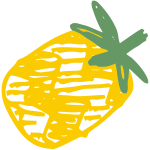 Sketched pineapple