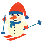 Skiing Snow Man