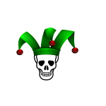 Skull jester vector image