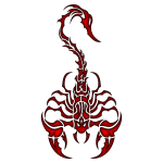 Sleek Tribal Scorpion Crimson