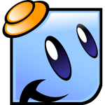 Happy blue emoji
