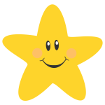 Smiling star vector image