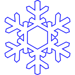 Blue snowflake