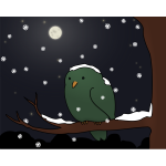 Snowy bird