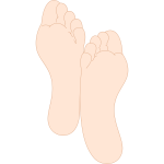 Man's feet vector image