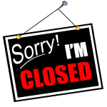 Sorry Closed Sign