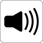 Vector image of sound loudspeaker icon