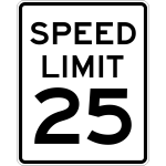 Speed limit 25