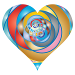 Spiral Heart Colorful Pattern