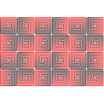 Spiral pattern in red