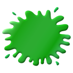 Green splat vector image
