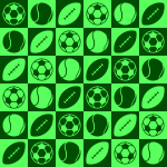 Green sports pattern