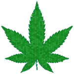 Squares Mosaic Marijuana Leaf
