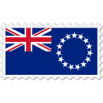 Cook Islands flag stamp