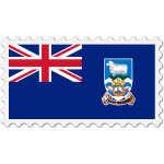 Falkland Islands flag stamp