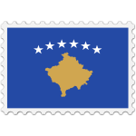Kosovo flag stamp