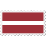 Latvia flag stamp