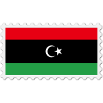 Libya flag stamp