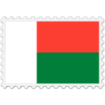 Stamp Madagascar Flag