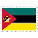 Mozambique flag stamp