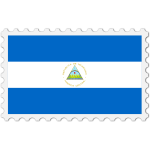 Stamp Nicaragua Flag