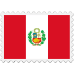 Stamp Peru Flag