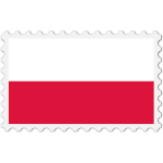 Stamp Poland Flag