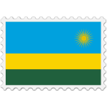 Stamp Rwanda Flag