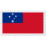 Stamp Samoa Flag