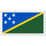 Stamp Soloman Islands Flag