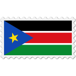 Stamp South Sudan Flag