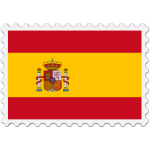 Stamp Spain Flag