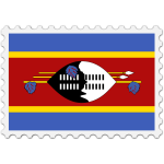 Stamp Swaziland Flag