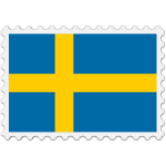 Stamp Sweden Flag