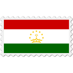 Stamp Tajikistan Flag