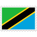 Stamp Tanzania Flag