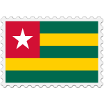 Stamp Togo Flag