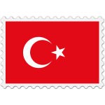 Stamp Turkey Flag