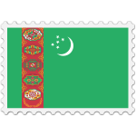 Stamp Turkmenistan Flag