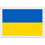 Stamp Ukraine Flag