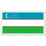 Stamp Uzbekistan Flag