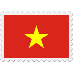 Stamp with Vietnam Flag