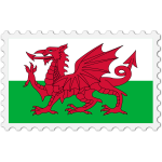 Stamp Wales Flag