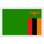 Stamp Zambia Flag