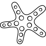 Starfish with dots vector image