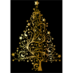 Starry Christmas Tree Gold