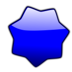 Led star blue vector illustration