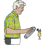Bartender vector illustration