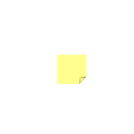 Sticky note yellow folded corner