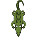 Vector clip art of cartoon alligator